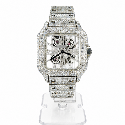 Moissanite Skeleton Watch