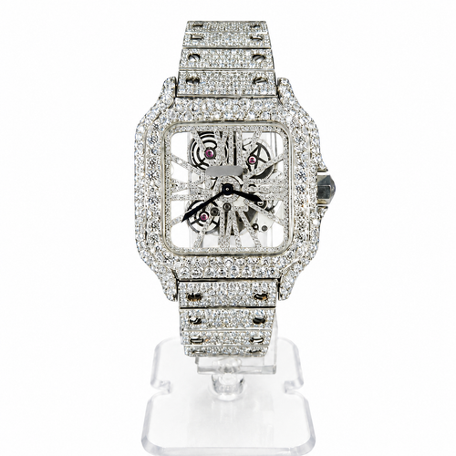 Moissanite Skeleton Watch