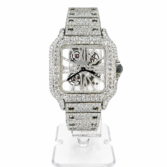 Moissanite Skeleton Watch